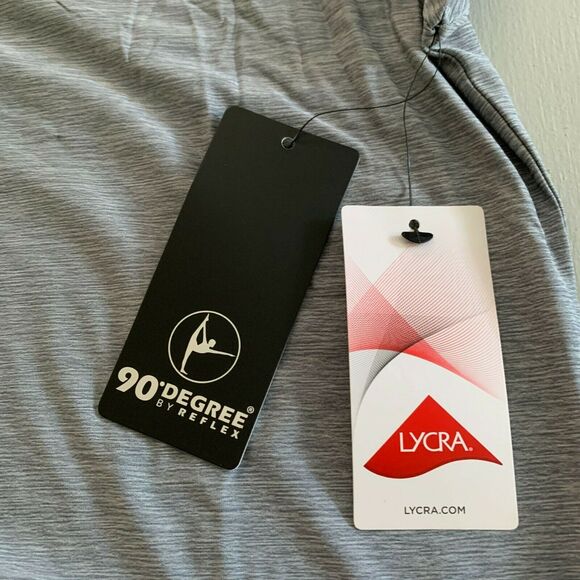 90 Degree Reflex Women’S V Neck Long Sleeve Top XL Gray Performance Activewear - Picture 10 of 12